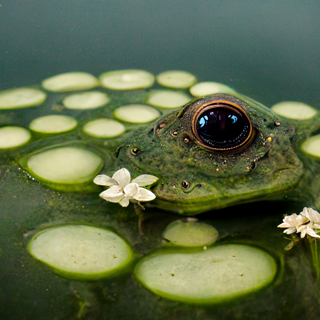 A one-eyed creature that is almost, but not quite, a frog